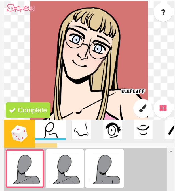 Here is an example of a picrew image by creator Elefluff.