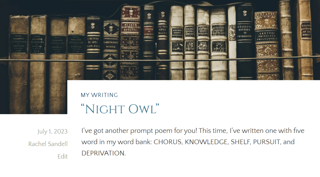 Read this prompt poem.