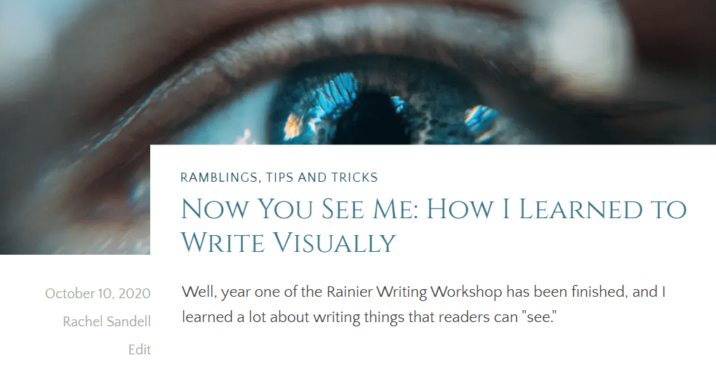 Let's talk about writing visually.