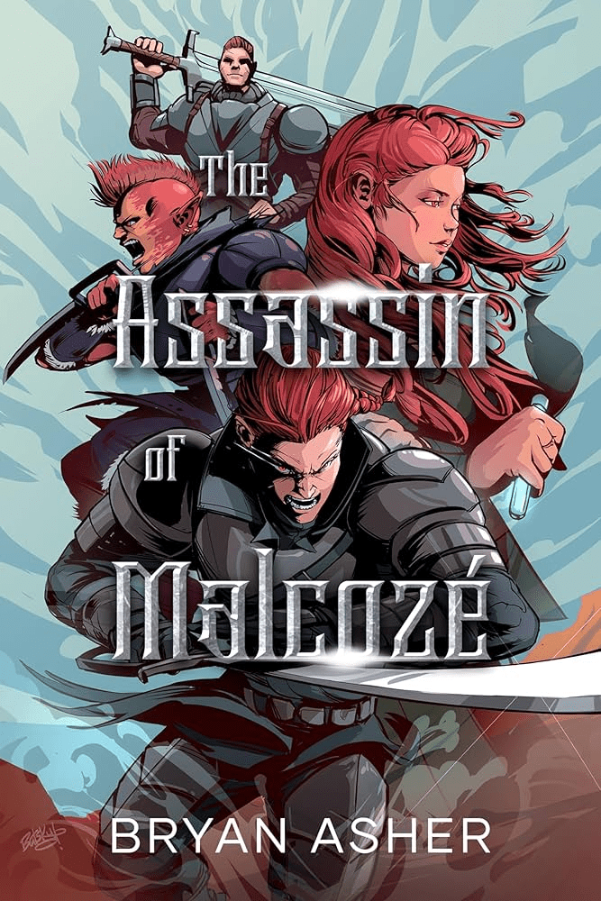 Bryan Asher's novel, The Assassin of Malcoze, features character illustrations from artist Bratsky Starman.